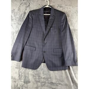 Men’s Blue Wool Kenneth Cole Sport Coat 44R Excellent Condition
